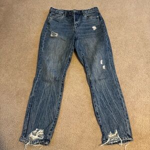 Blank NYC The Madison Crop Straight Leg Ankle Length Dark Wash Denim Jeans